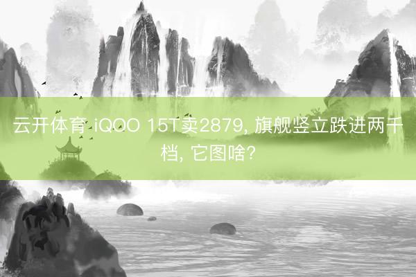 云开体育 iQOO 15T卖2879， 旗舰竖立跌进两千档， 它图啥?