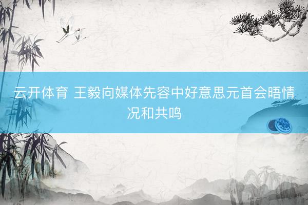 云开体育 王毅向媒体先容中好意思元首会晤情况和共鸣