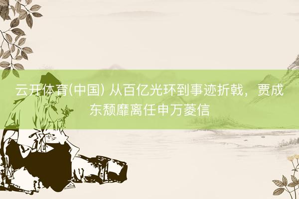 云开体育(中国) 从百亿光环到事迹折戟，贾成东颓靡离任申万菱信