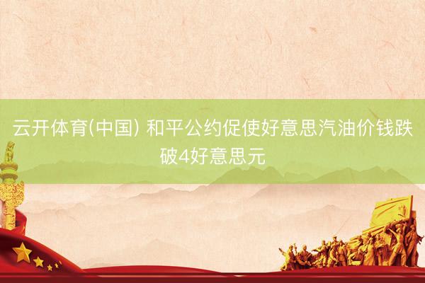 云开体育(中国) 和平公约促使好意思汽油价钱跌破4好意思元